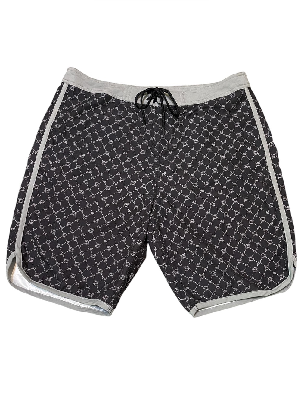 Men's Paul Frank Monkey Face Boardshorts Size 38 Unlined Black Gray